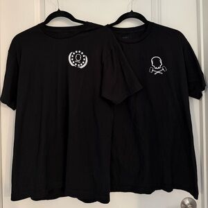 Black Graphic Tee Set